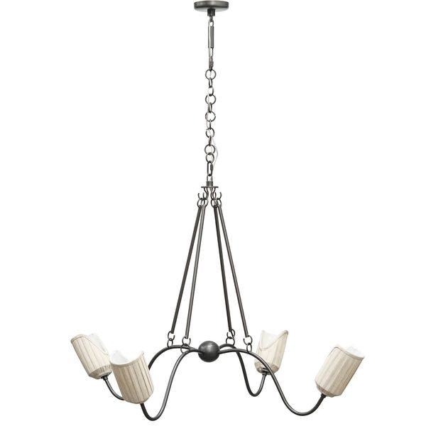 Rafa Chandelier, Aged Antique Brass