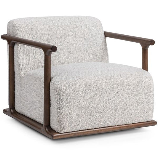 Lucia Swivel Chaise, Ivory