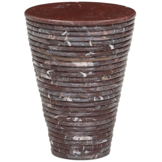 Reeves Large End Table, Cordovan Marbre