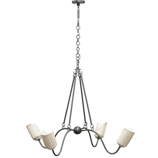 Rafa Chandelier, Aged Antique Brass